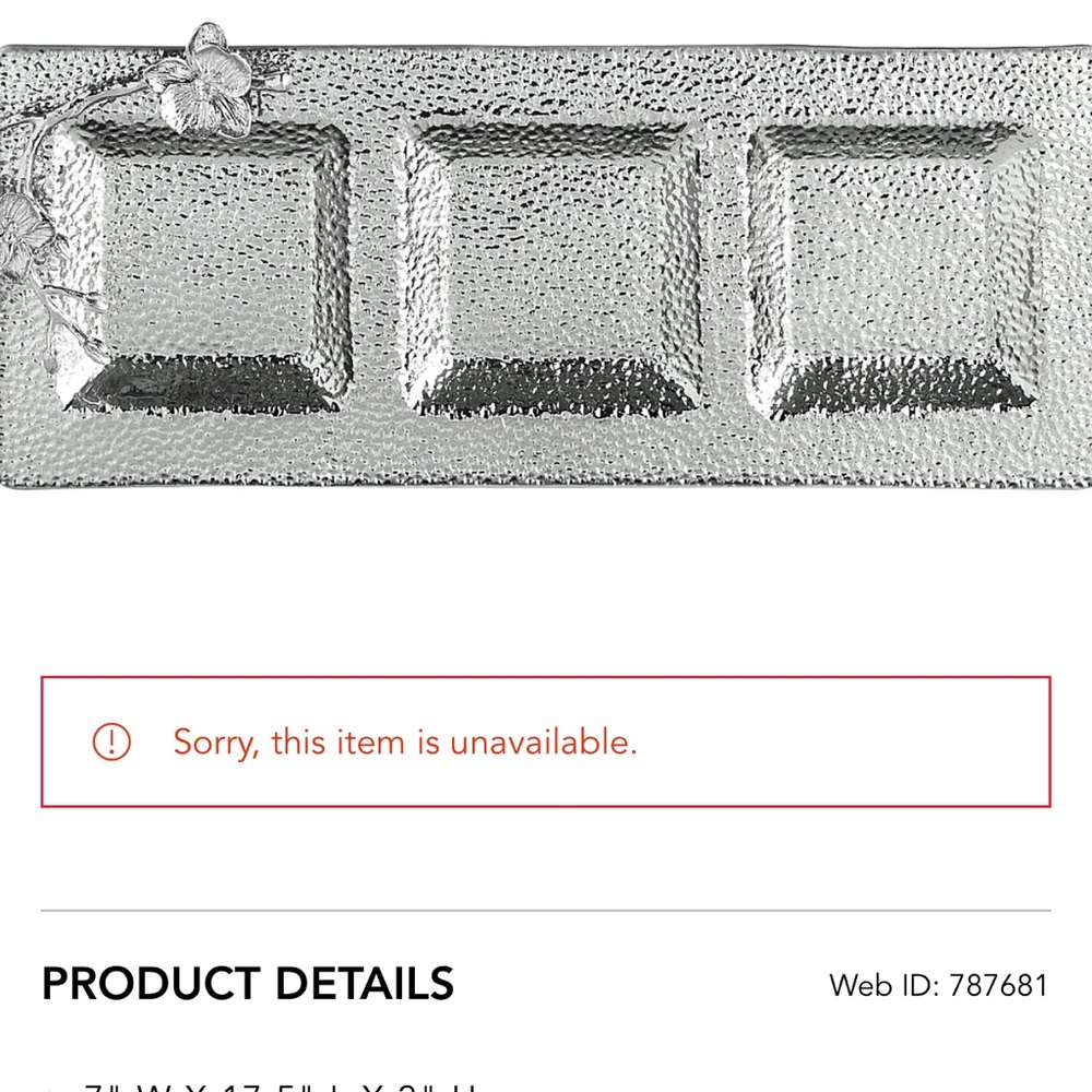 Michael Aram White Orchid Trio Platter